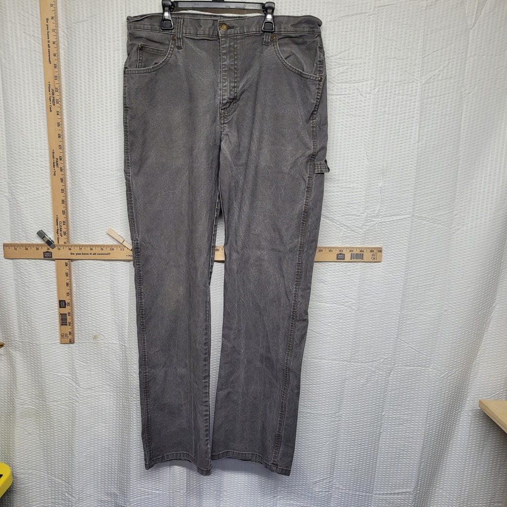 Dickies Genuine Mens Gray Duck Canvas Carpenter Pants 34x32 Workwear Utility
